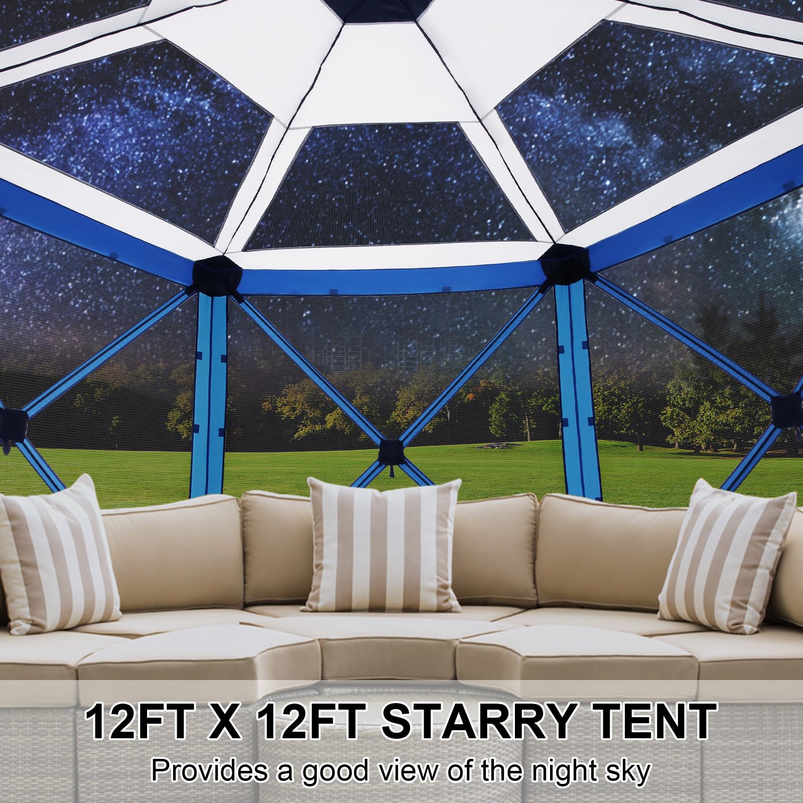 Screened In Gazebo 10x10 Pop-Up Screen Tent Portable Mosquito