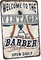 Vista 19 de Chico Creek Signs Letrero de barbería, decoración de salón, 8 x 12 pulgadas, aluminio, retro