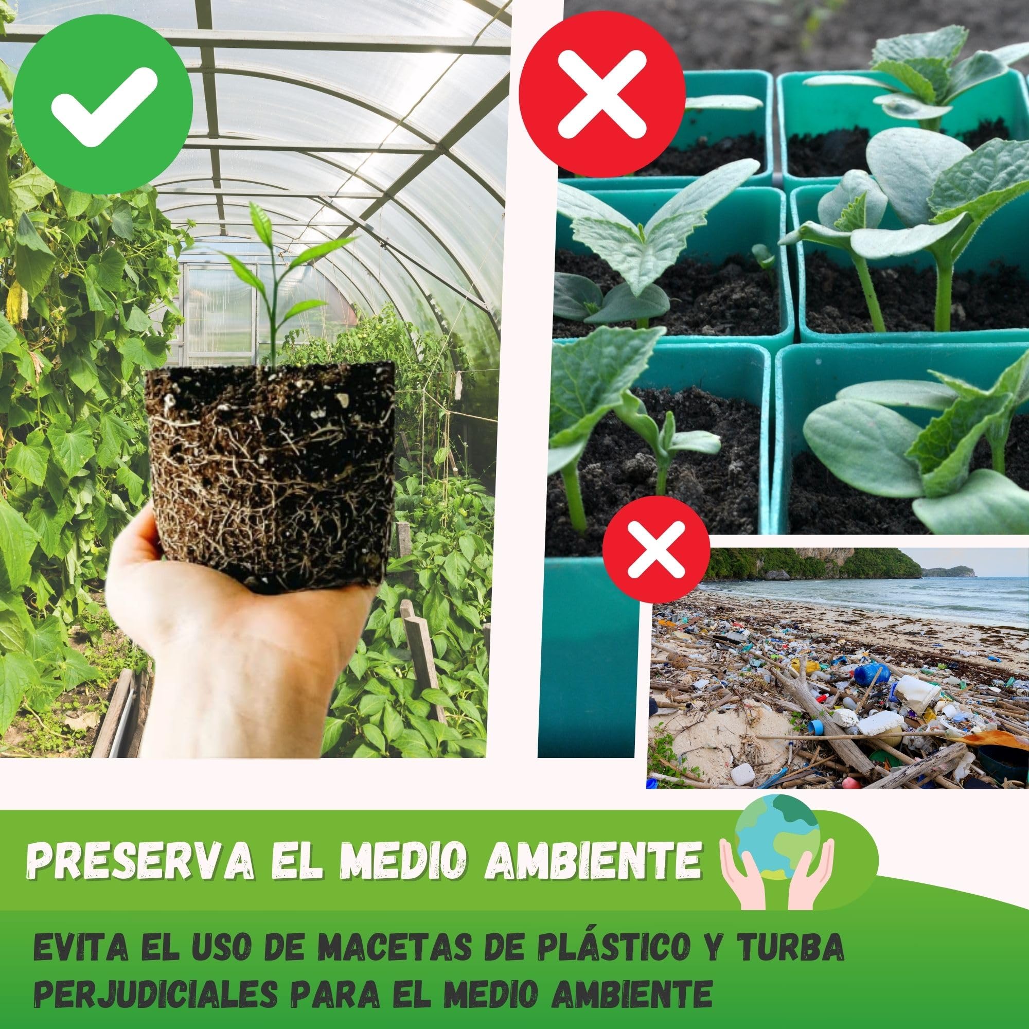 Jarden® Bloqueador de Suelo Manual Profesional – 4 Bloques de 5x5 cm – Prensador de Terrones de Acero Inoxidable para Semilleros, Siembra y Esquejes