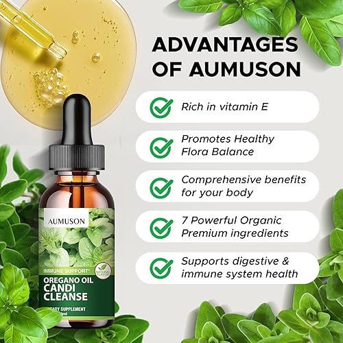 Miniatura 4 de Candi Cleanse Detox para mujeres y hombres  Gotas de aceite de orégano orgánico, nogal negro, ajenjo, hoja de aloe vera, hongo Reishi Candi Kit de