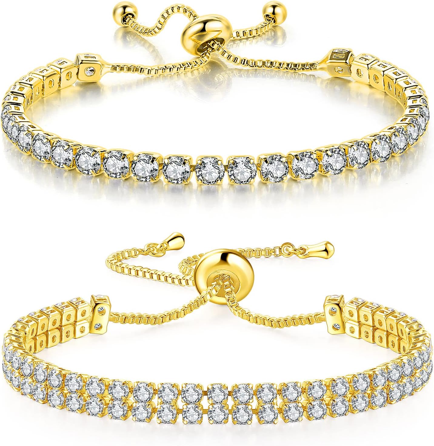 White Gold Plated Diamond Tennis Bracelet Dainty Bahrain Ubuy