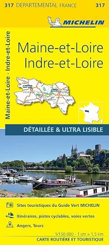 Carte Départementale Indre-et-Loire, Maine-et-Loire
