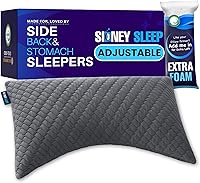Vista 10 de Sidney Sleep Almohada para personas que duermen de lado y de espalda, comodidad para el dolor de cuello y hombros, relleno de espuma viscoelástica