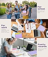 Vista 7 de Hardcover Spiral Notebook journal with Removable Dividers Tabs, 300 Pages Leather 5 Subject Notebook College Ruled, 8"x10" Large B5 Notebooks for