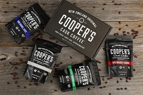 Miniatura 4 de Bourbon Barrel - Juego de caja añejada y caja de origen único en grano entero (32 onzas)