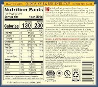 Vista 2 de Amy's Sopa, vegano, sin gluten, col rizada orgánica, quinua y lenteja roja, 14.4 onzas (paquete de 6)