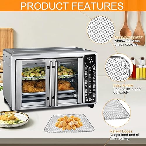Miniatura 4 de Piezas de repuesto para horno tostador Gourmia GTF7655, accesorios de cesta de freidora de aire para horno tostador Combo de 17 preajustes de cocina