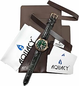 Amazon.com: Aquacy Bronze CuSn8 Men's Malachite Watch Automatic