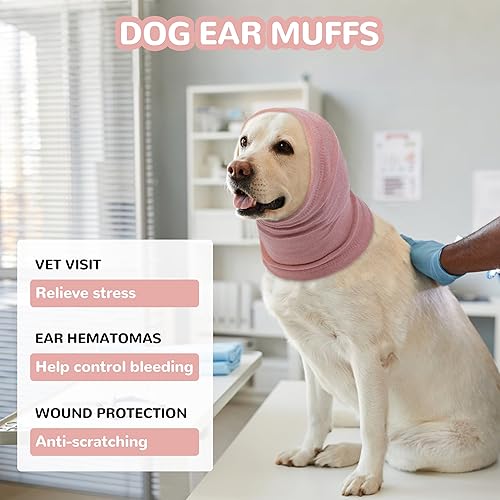 Miniatura 26 de PUMYPOREITY Sudadera con capucha calmante para perros, cubierta para las orejas de perro para aliviar la ansiedad, orejeras para hematoma