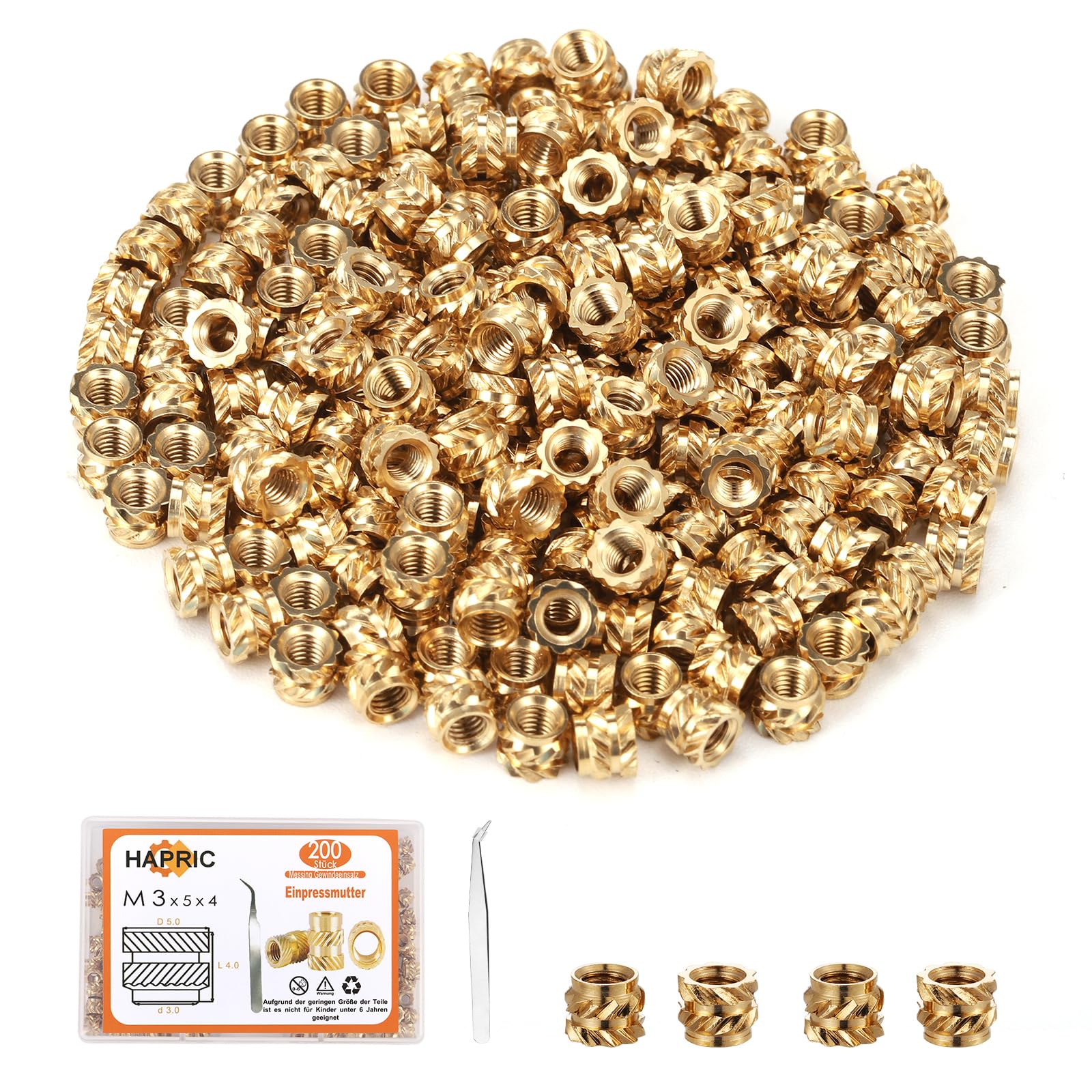 Inserti Filettati Ad Espansione In Ottone Tipo FXCPB-L Inserimento A Pressione - Foto 6