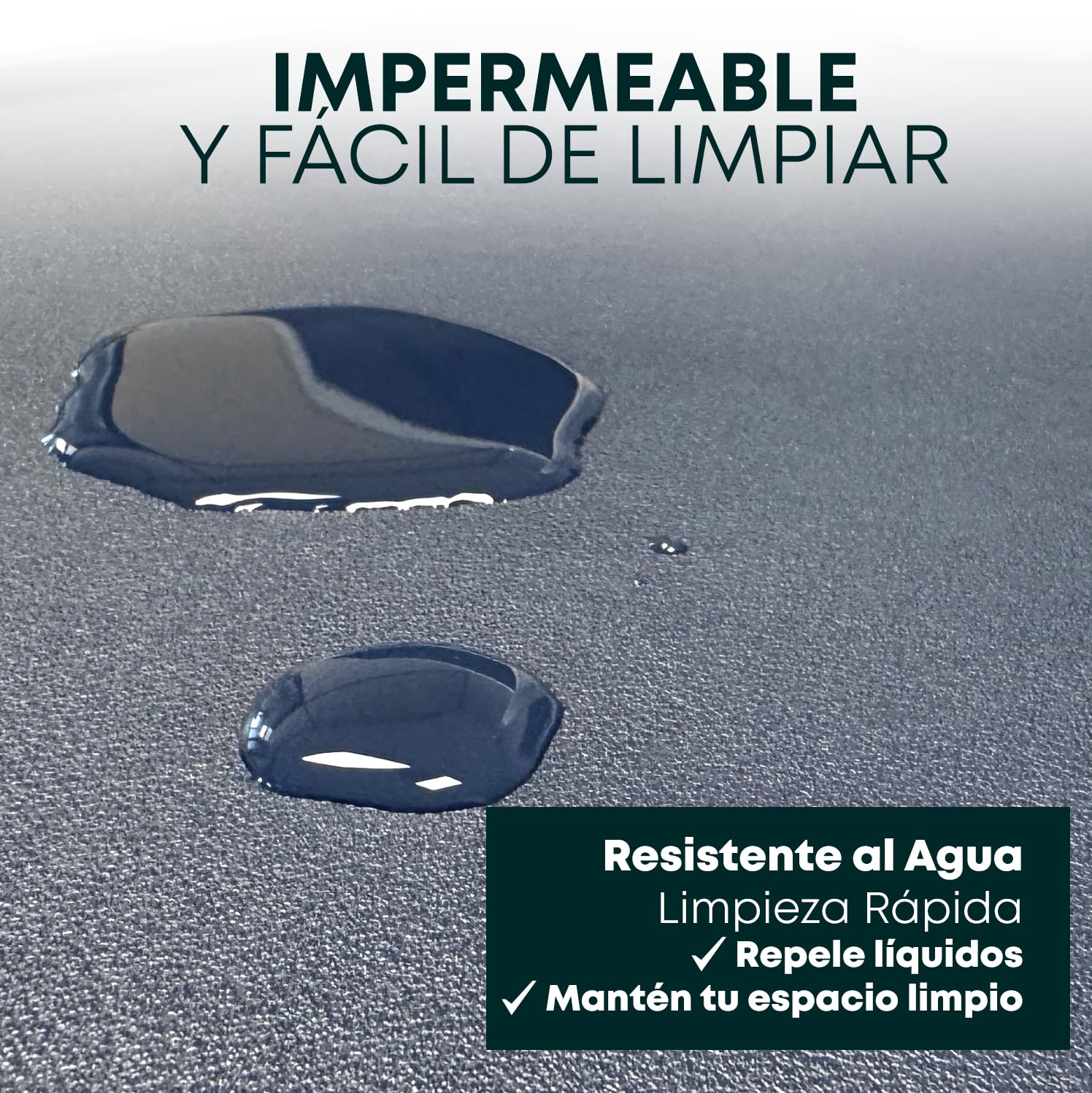 Alfombrilla de Escritorio XXL Impermeable y Antideslizante - Protege tu Mesa y Mejora la Comodidad - Superficie Suave para Teclado y Ratón - Corcho Natural - 120x60 cm - Azul marino