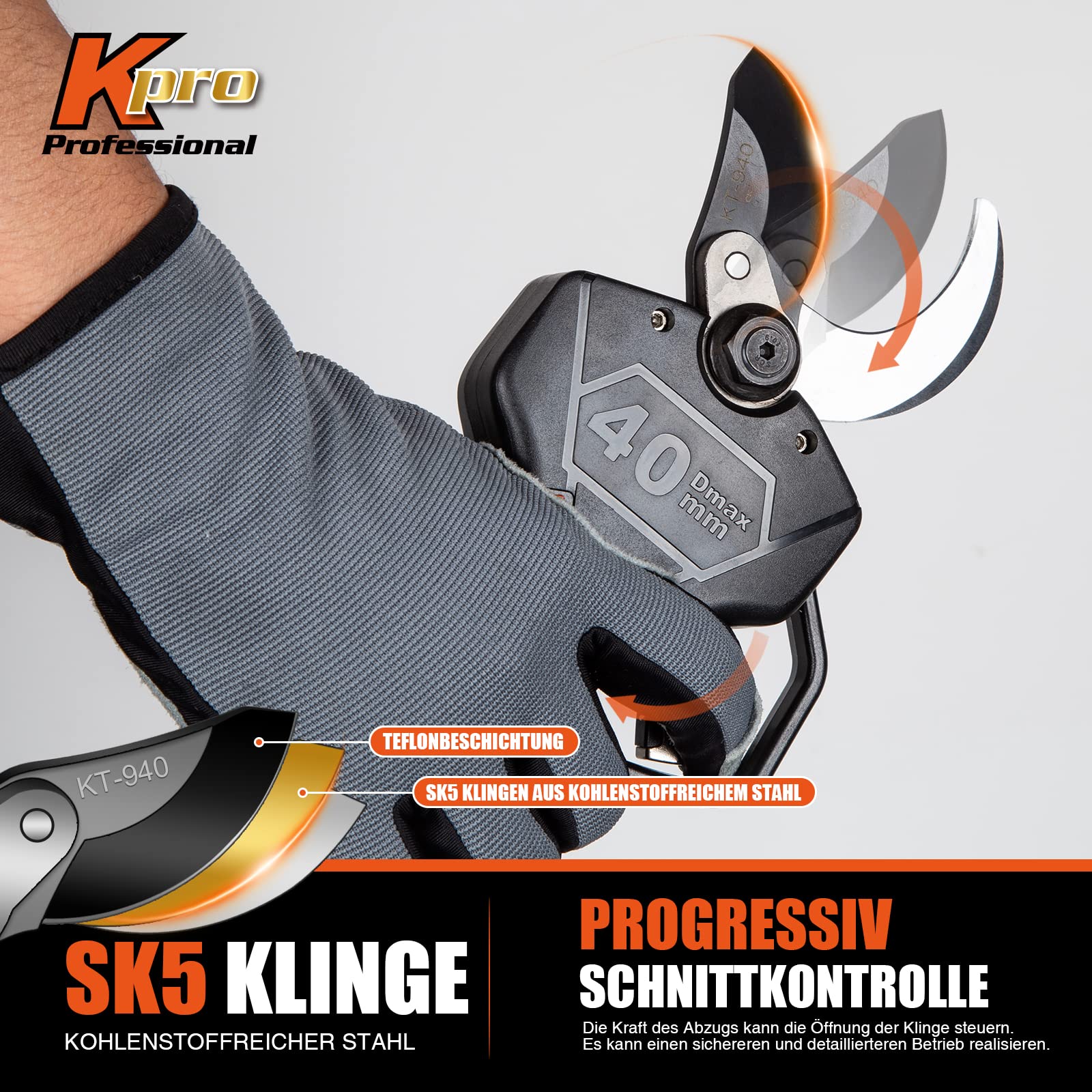Kebtek Potatore elettrico KT940 da 40 mm (solo macchina utensile nudo)