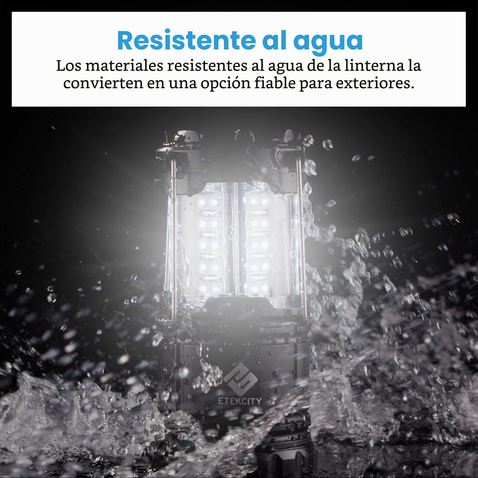 Etekcity Linterna de camping LED alimentada por pilas para cortes de energía, luz de emergencia para suministros de huracán, kits de supervivencia, lámpara operada, accesorios esenciales de equipo de
