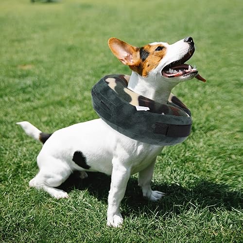 Miniatura 7 de SAWMONG Collar de cono inflable para perro cono ajustable para perros después de la cirugía conos de recuperación suaves para perros y gatos