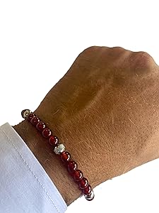 Bracciale 10:10 Con Pietre Naturali Ossidiana - Acciaio Inox, Regolabile, Made In Italy, Diametro 6 Mm - Foto 10