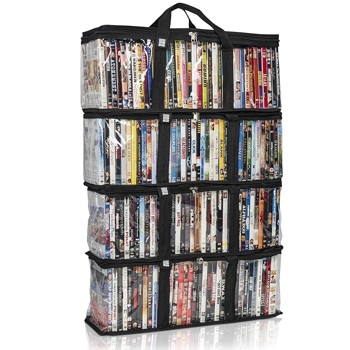 Buy Made Easy Kit DVD Storage Case Clear PVC Organizer With TripleStitched Handles, Dividers