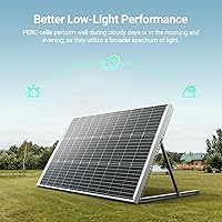 Vista 4 de HQST Bifacial - Panel solar monocristalino de 100 vatios y 12 V, paneles solares monocristalinos de 9BB con módulo de alta eficiencia del 25%