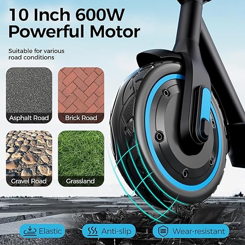 Miniatura 32 de Electric Scooter for Adults, 19/25 Mph Max Speed, 21/25/35 Miles Range,350/500/600W APP Control E-Scooter with 8.5"/10" Inflatable tire, Foldable