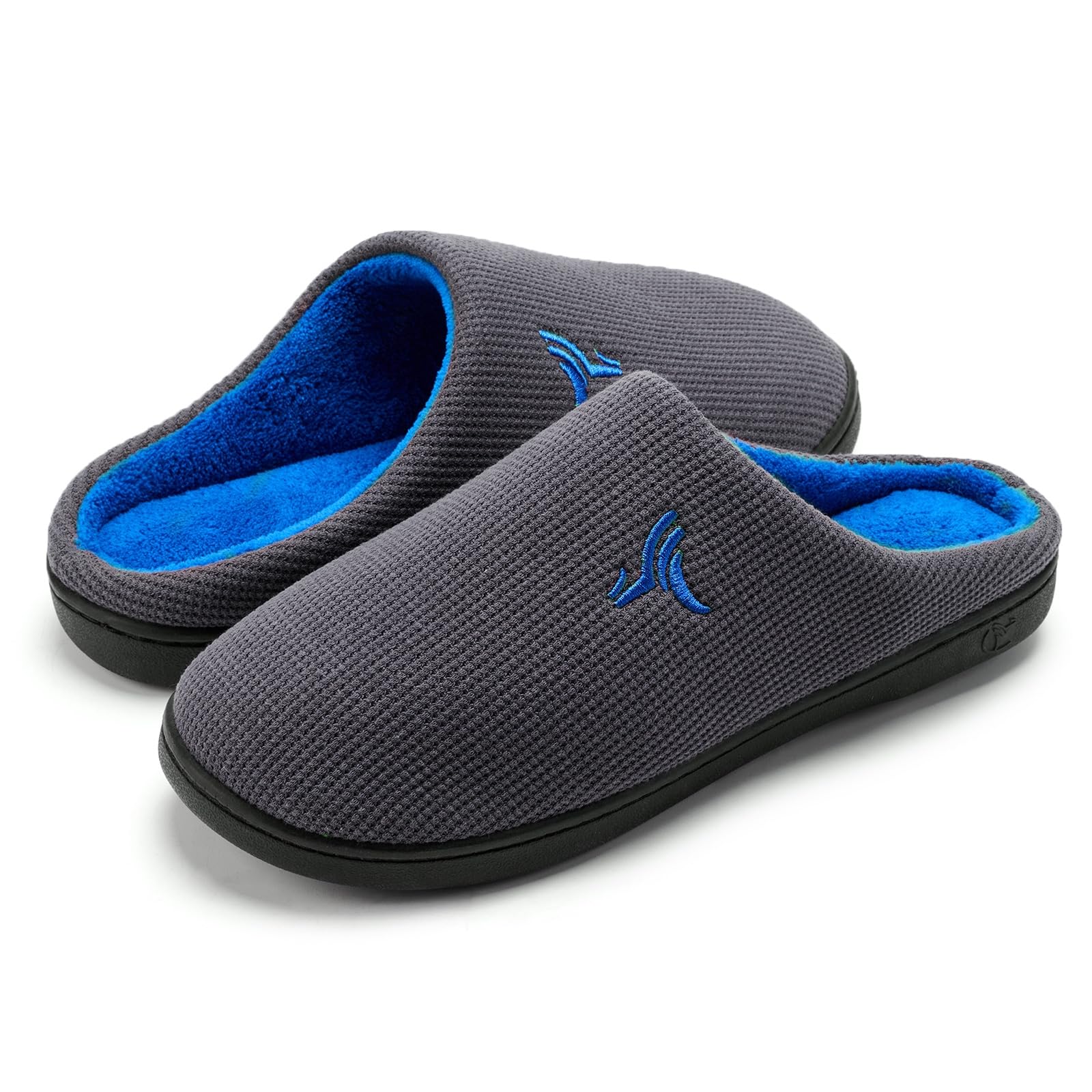 welltree Pantofole uomo donna casa morbido peluche memory foam inverno interno camera da letto caldo cotone scarpe antiscivolo