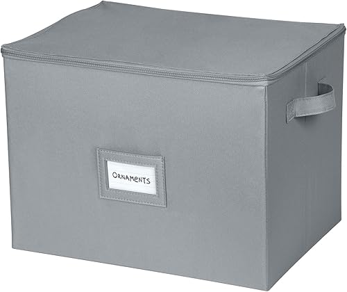Miniatura 4 de Contenedor de almacenamiento de adornos navideños con divisores  Caja grande que almacena hasta 80-3, cómodo, ajustable, resistente, duradero, 600D,