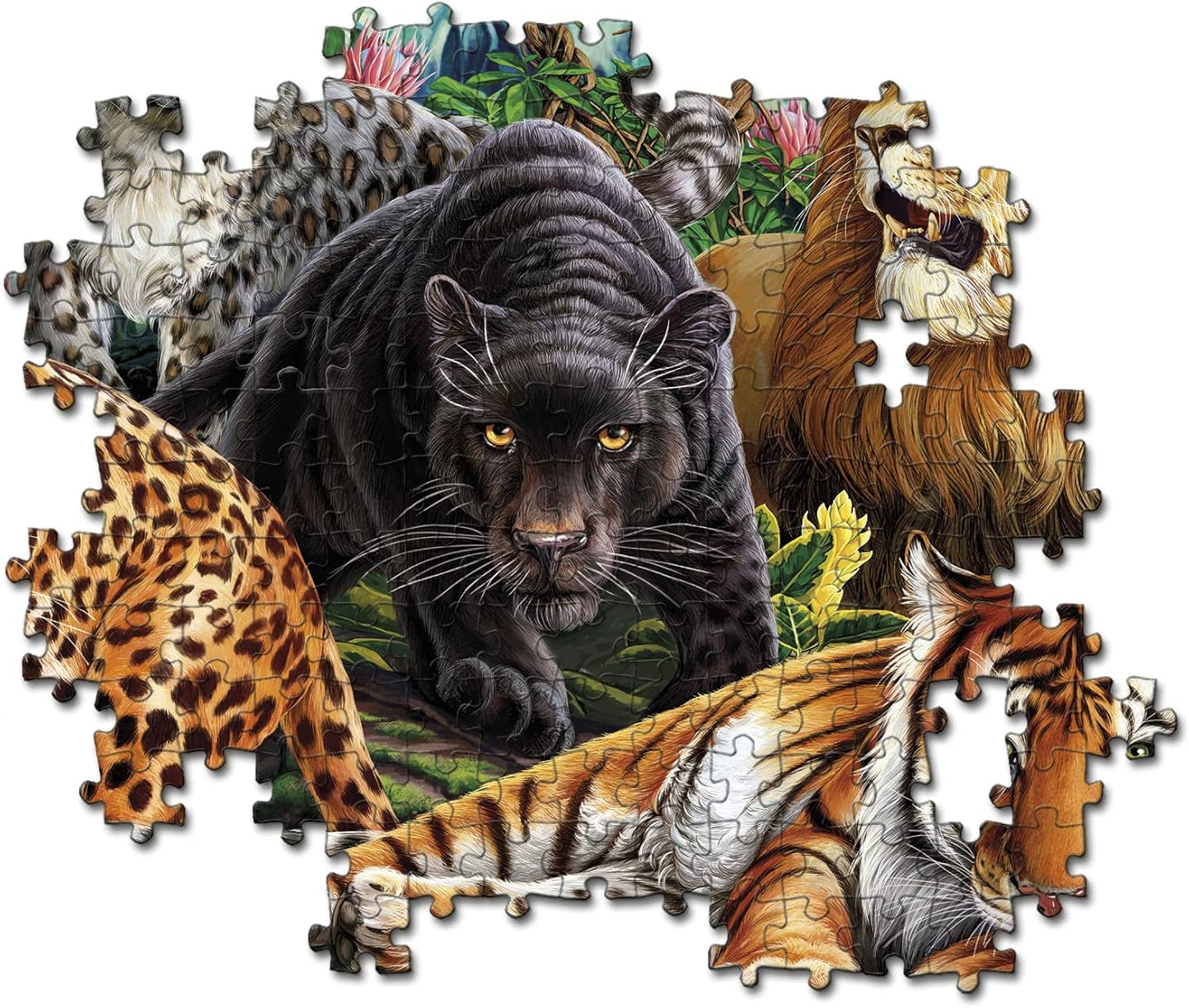 Clementoni - 35126 Collection Puzzle Wild Cats - Jigsaw Puzzle 500 Pieces, Made in Italy, Jigsaw Puzzle for Adults