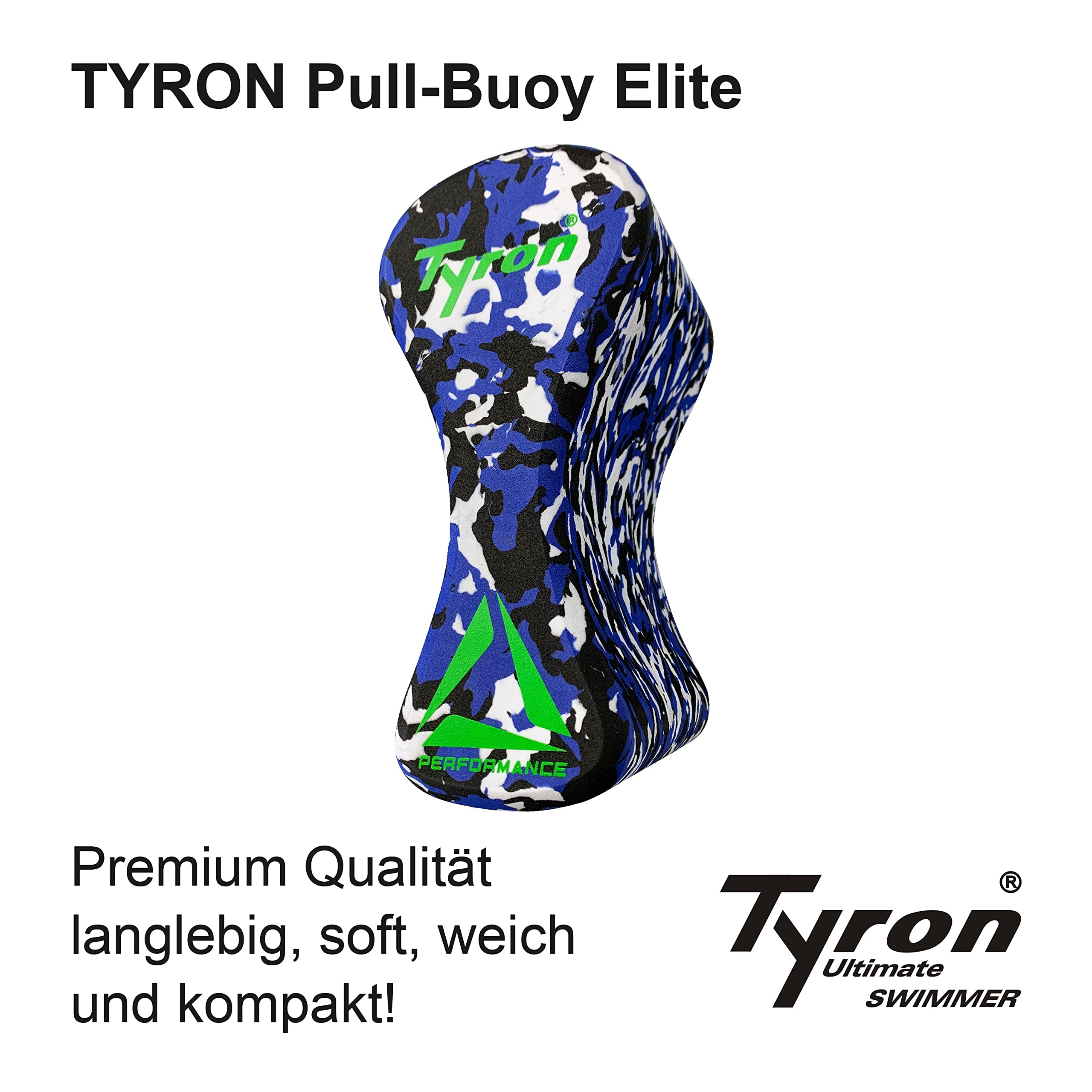 Tyron Pull-Buoy Elite | Aiuto per l'allenamento del nuoto | Per migliorare la postura di nuoto | Schiuma | Struttura asimmetrica