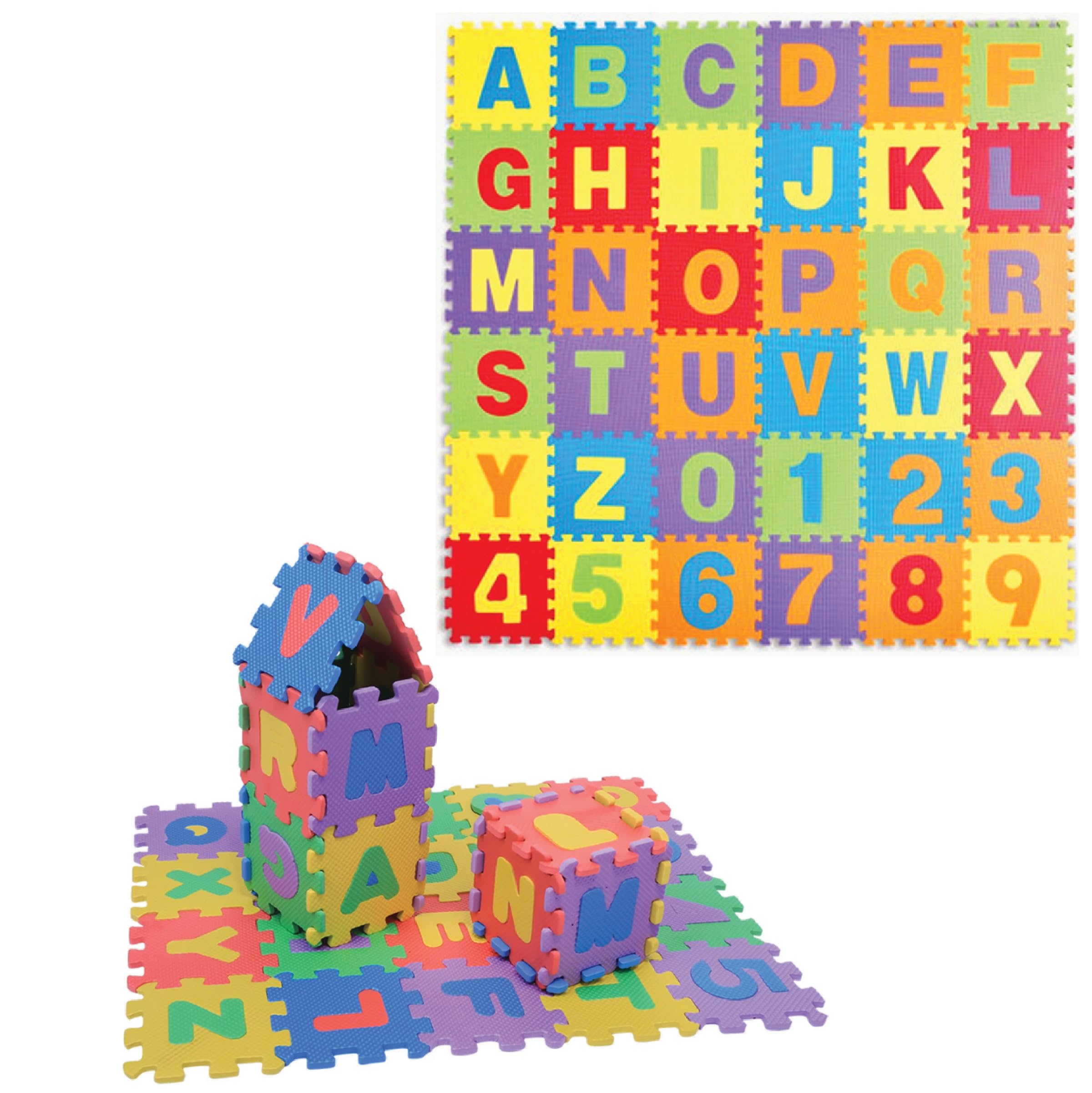 Playhills EVA Foam 36 Pieces Soft Colorful Playing Mat, Learn and Fun Floor Tiles and Blocks Alphabet (A to Z) & Number (0 to 9) for Kids – Interlocking Play Mat for Toddlers and Babies (B0D9DD38DX) Amazon Price History, Amazon Price Tracker