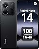 Xiaomi Redmi Note 14 4G LTE (for Tmobile Mint Tello Global) (256GB + 8GB) 6.67 120Hz 108MP AI Camera Global Version Dual Sim (Midnight Black)