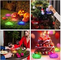 Toowell Napelemes Úszó Medence Világítás LED, Vízálló Medence Lámpa 12 Színváltós, Kerti Tó Díszkivilágítás, 4 Darabos Szett 6