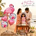 Propsicle Flamingo Foil Balloons for Girls Birthday Party Decoration 5 Pcs gallery image
