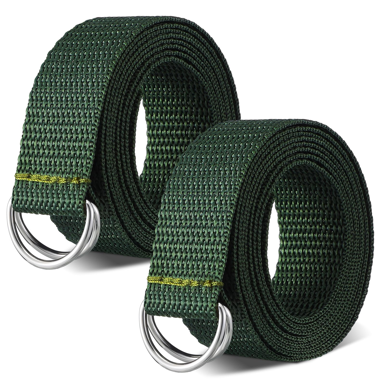 Seematn Web Football Belt 52 Inches Football Pants Belt D Ring Belts for Men Women Youth Boys Kids Girls