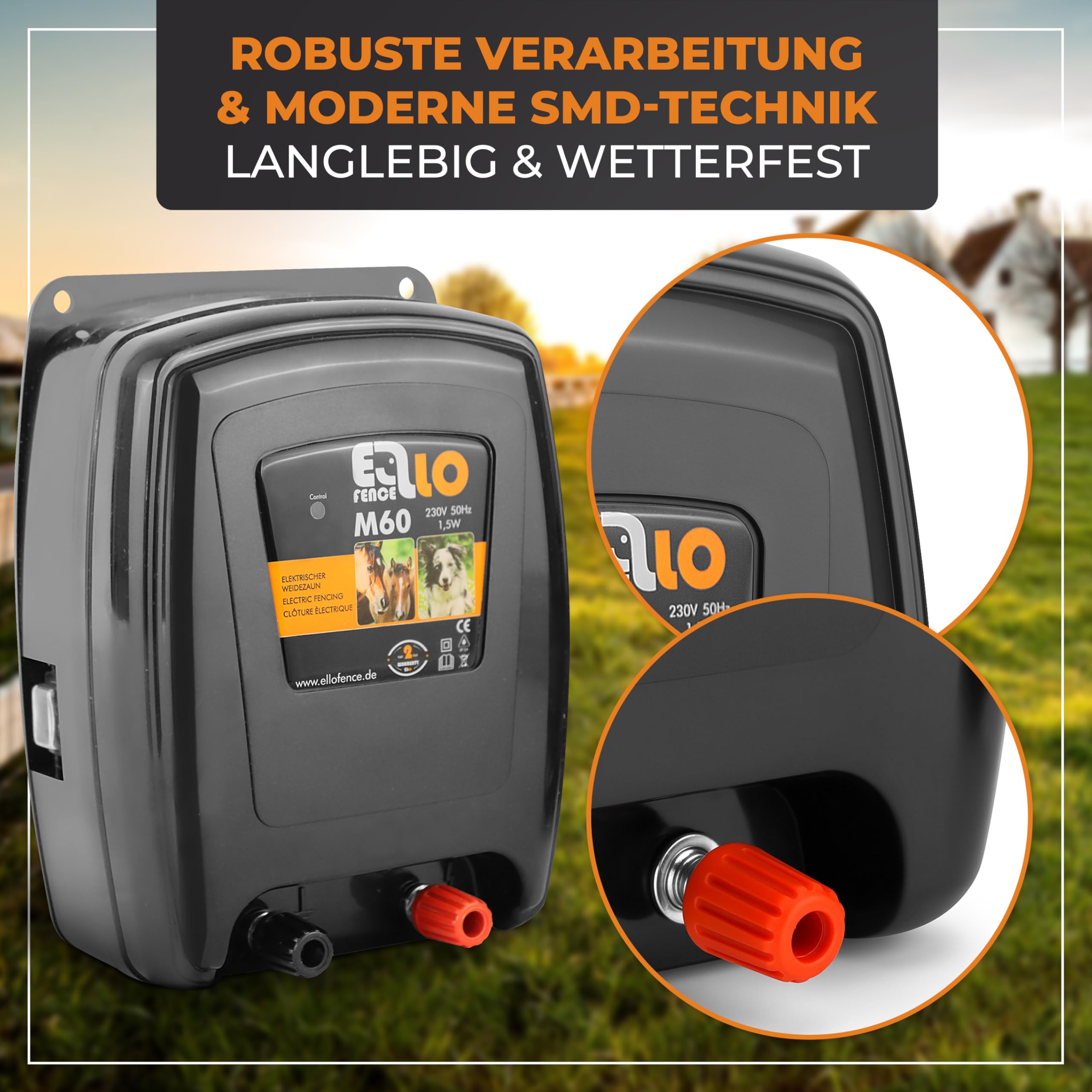 Weidezaungerät 230V M100 | Extra Starkes & leises Elektrozaungerät