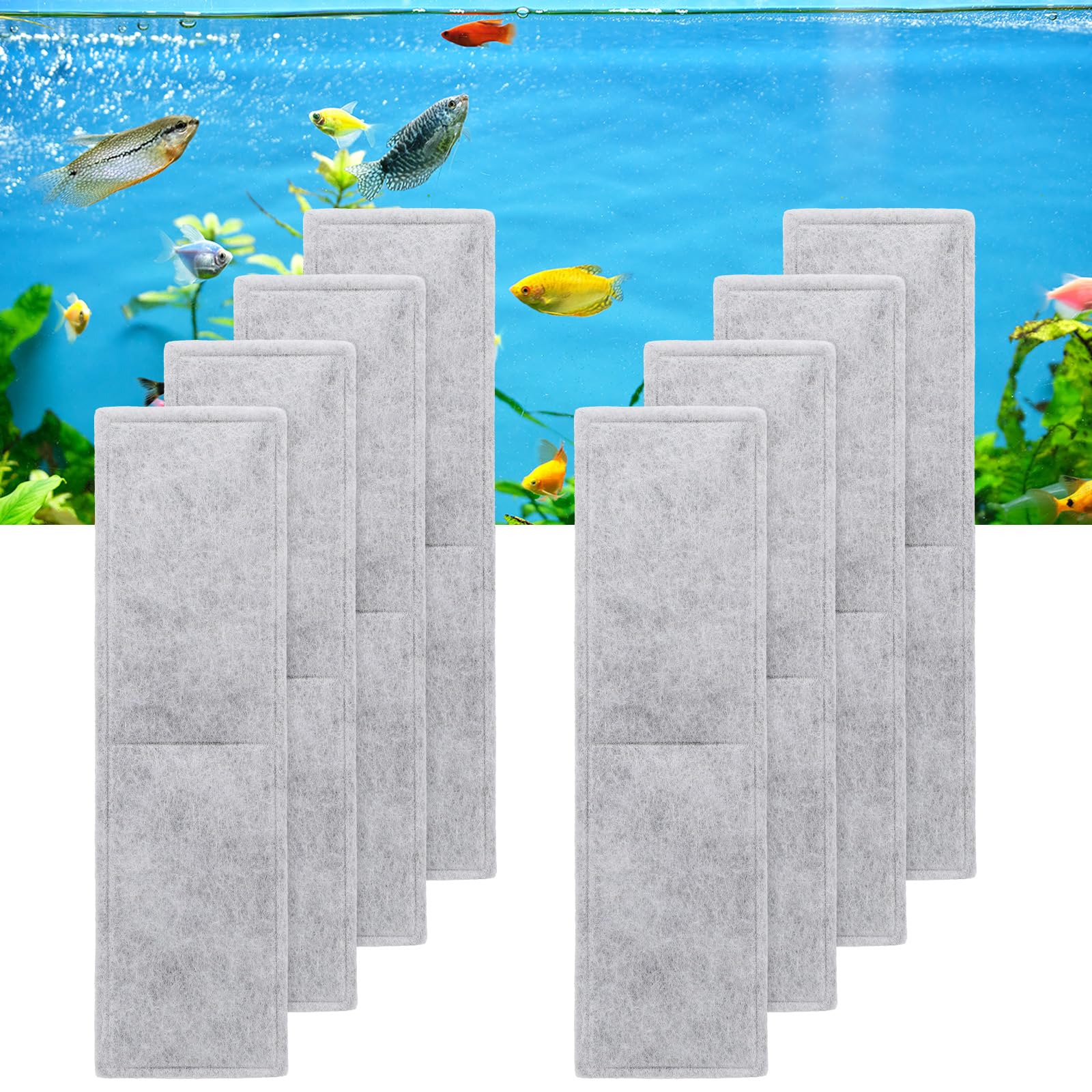 Pangda 16 Pcs Carbon Foam Filter Pads for Compatible with Fluval U4 Range of Internal Filters Replacement Compatible with Fluval U4 Range of