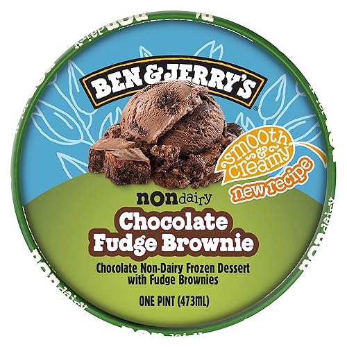 Miniatura 9 de Ben & Jerry's Pinta vegana con sabor a chocolate sin lácteos, con sabor a brownie, con certificado de postre congelado, 16 onzas