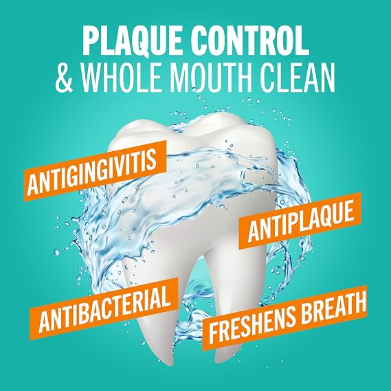 TheraBreath Plaque Control Pre-Brush Oral Rinse, Refreshing Mint Flavor, Antigingivitis and Antiplaque Rinse, Dentist Formulated, Alcohol Free, 16 Fl Oz (Pack of 4)