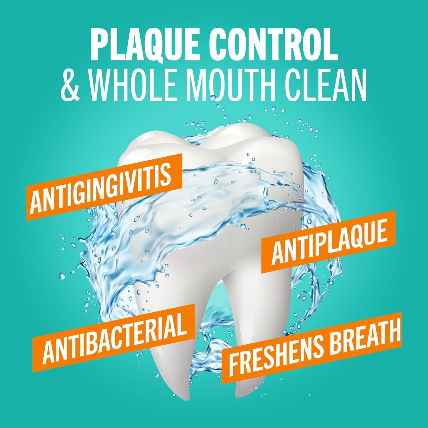 TheraBreath Plaque Control Pre-Brush Oral Rinse, Refreshing Mint Flavor, Antigingivitis and Antiplaque Rinse, Dentist Formulated, Alcohol Free, 16 Fl Oz (Pack of 4)