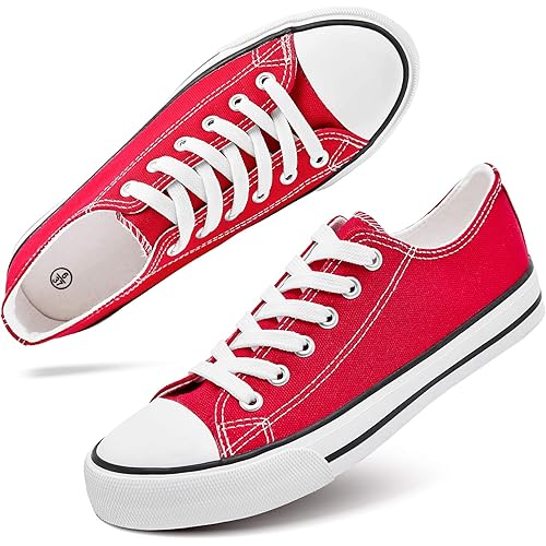 Women's Canvas Shoes Low Cut Canvas Sneaker Casual Walking Shoes