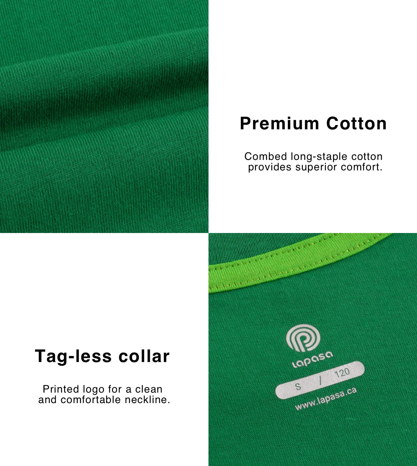 LAPASA Pacco da 4 T-Shirt 100% Cotone Bambini e Ragazzi Unisex - Abbigliamento Estivo Magliette Manica Corta Colori Assortiti Tinta Unica Fantasie K01