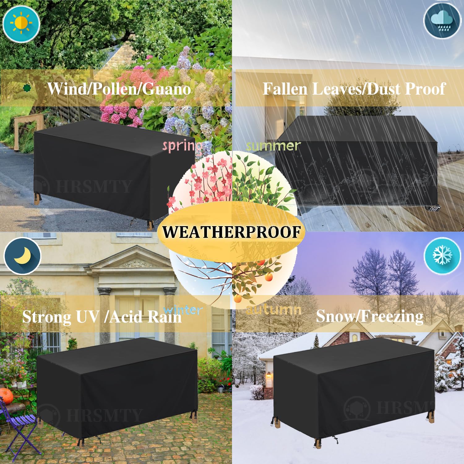 Funda Para Mueble De Jardin Impermeable 240x90x74cm/Largo X Ancho X Alto Tela Oxford 420D Funda Para Muebles De Patio Resistente Al Viento Resistente Al Frío Anti-UV Funda Para Mesa Sofá Exterior