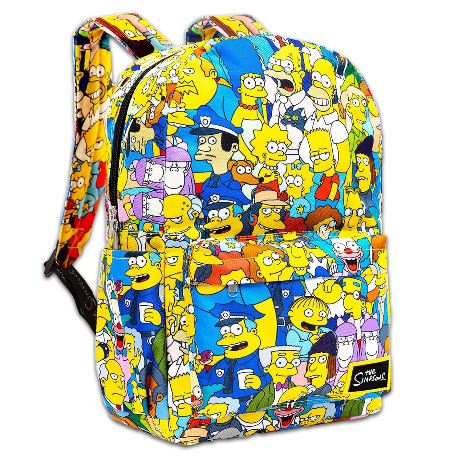 Disney The Simpsons - Set di zaini per la scuola da 43,2 cm, con tasca frontale e bottiglia d'acqua, materiale scolastico Simpsons per bambini e adulti