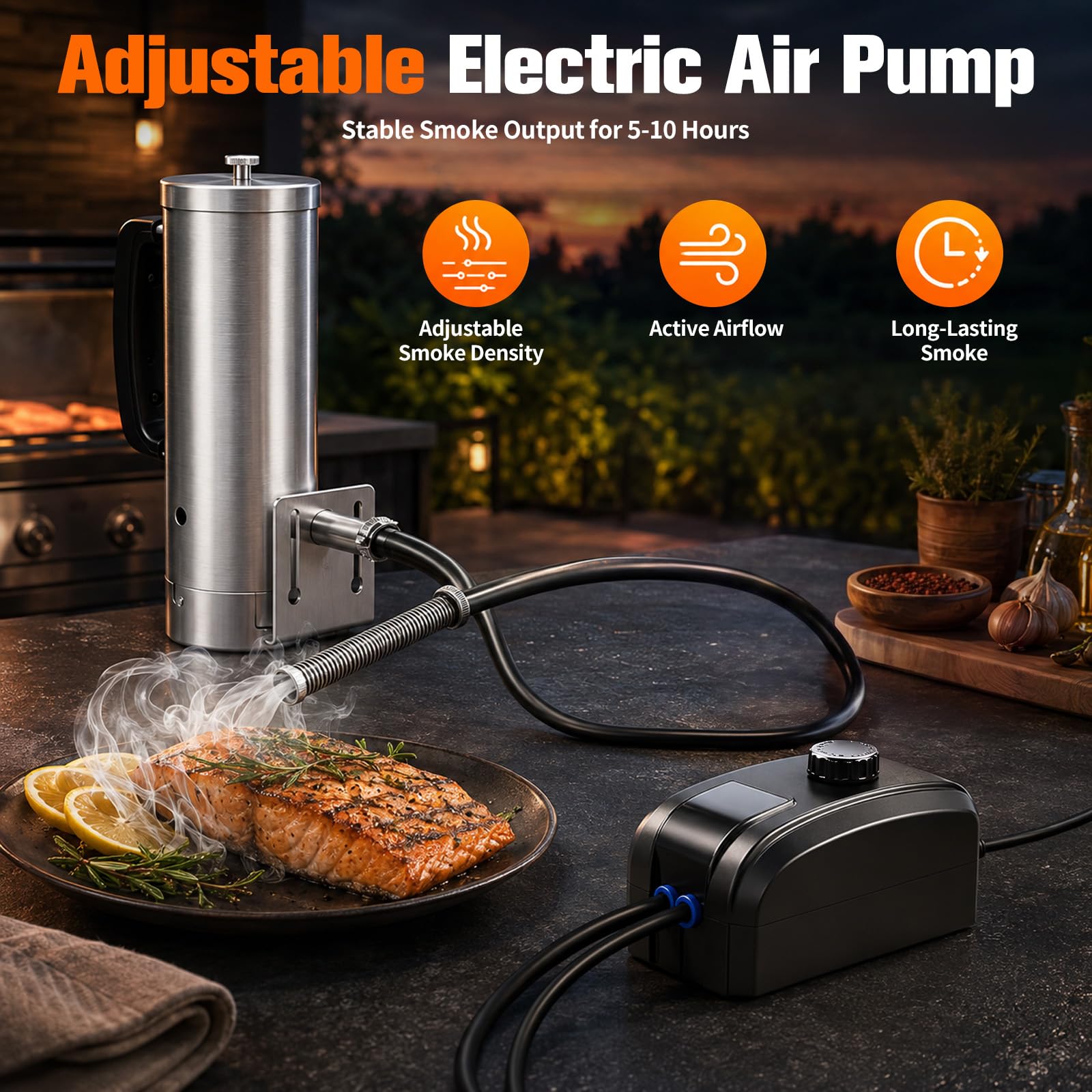Generatore di fumo freddo elettrico in acciaio inox, generatore di fumo con