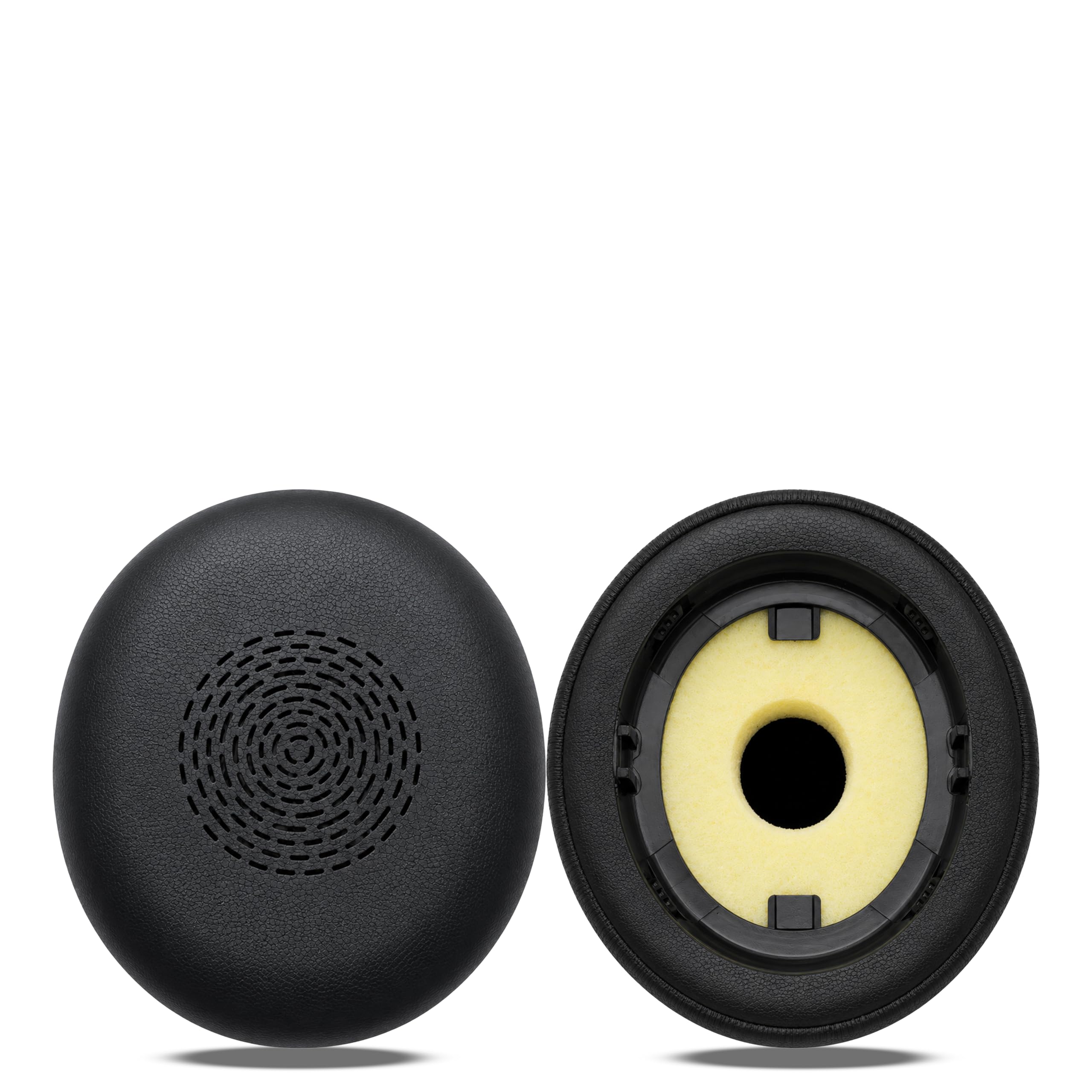 Almohadillas de repuesto para auriculares inalámbricos Jabra Evolve2 75 (no compatibles con Evolve 75), cubierta de orejeras, piel suave y almohadillas de espuma viscoelástica, color negro