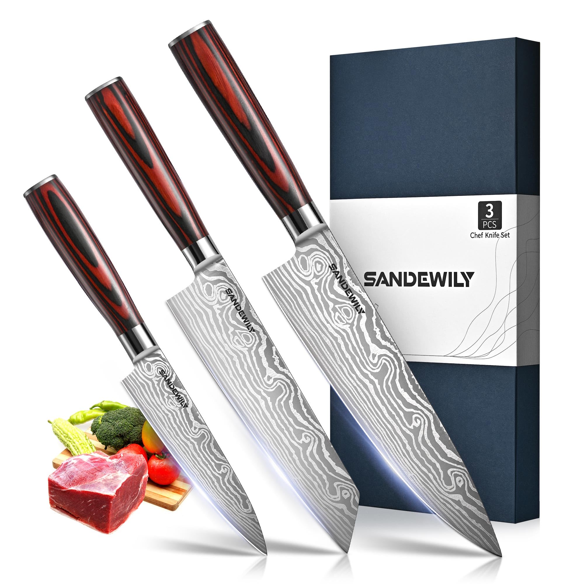 スッチiさん　専用　350ml×48本 Amazon.com: SANDEWILY Japanese Chef Knife Set 3 PCS & Red