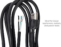 Vista 3 de PS913163 Cable para aparatos y herramientas eléctricas de 3 cables, 9 pies, 16 AWG, 13A/125V CA, 1625w, negro