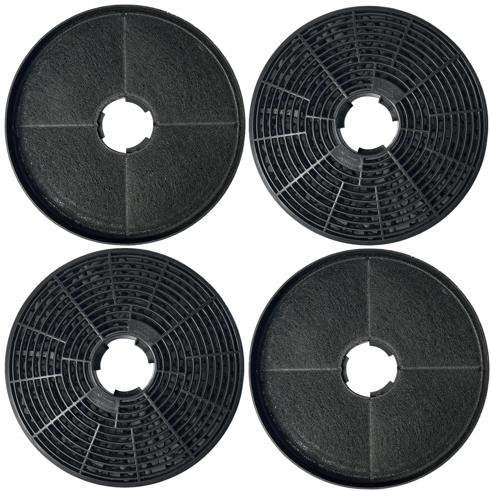 Lot de 4 filtres à charbon actif CBCF002 Compatibles avec CIARRA CBCS6201, CBCB6201, CBCB6736C, CBCS6906D, CBCB6906D, CBCS9201, CBCB9201