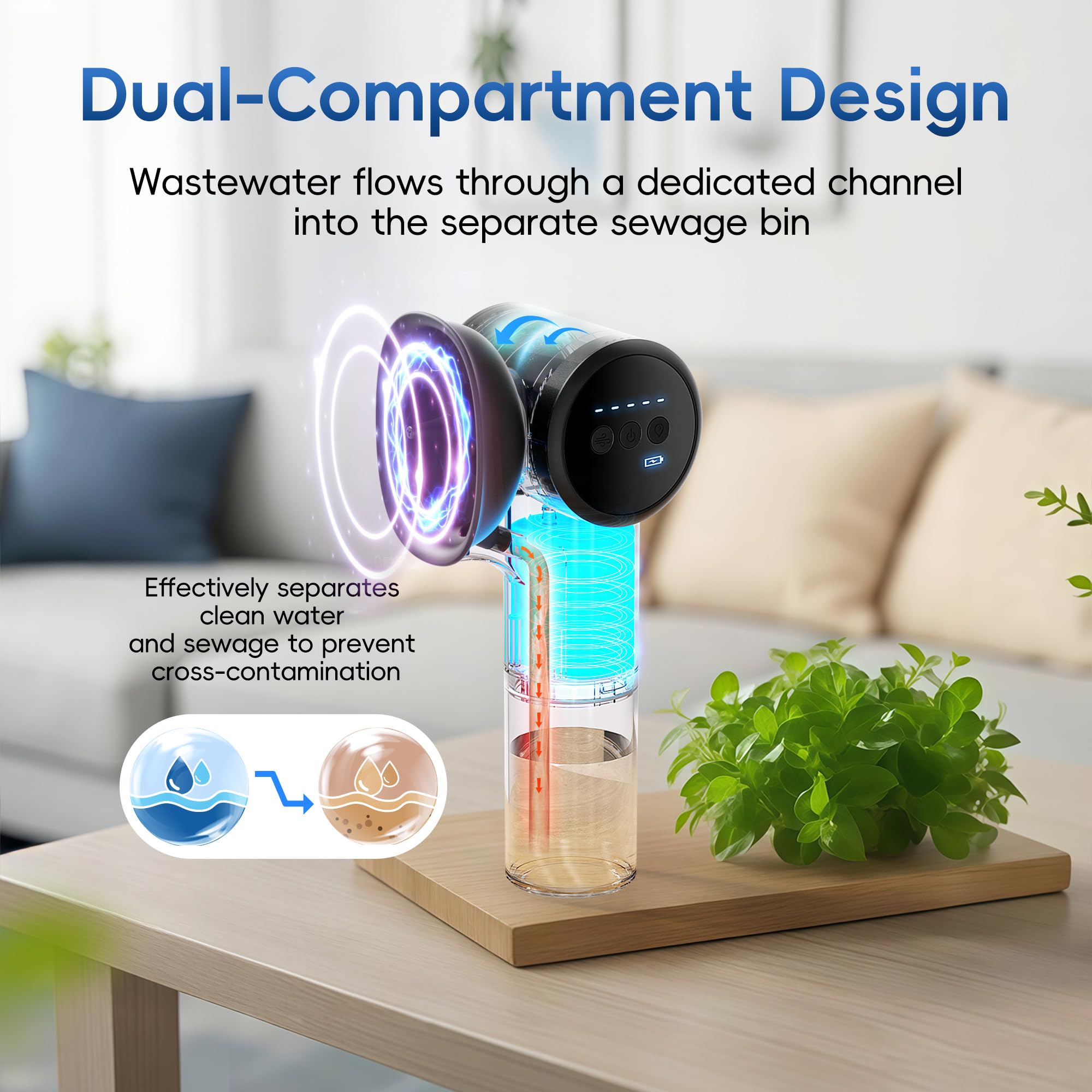 Kit de retrait de cérumen électrique 5 modes pression d'eau nettoyeur d'oreille sûr design double récipient