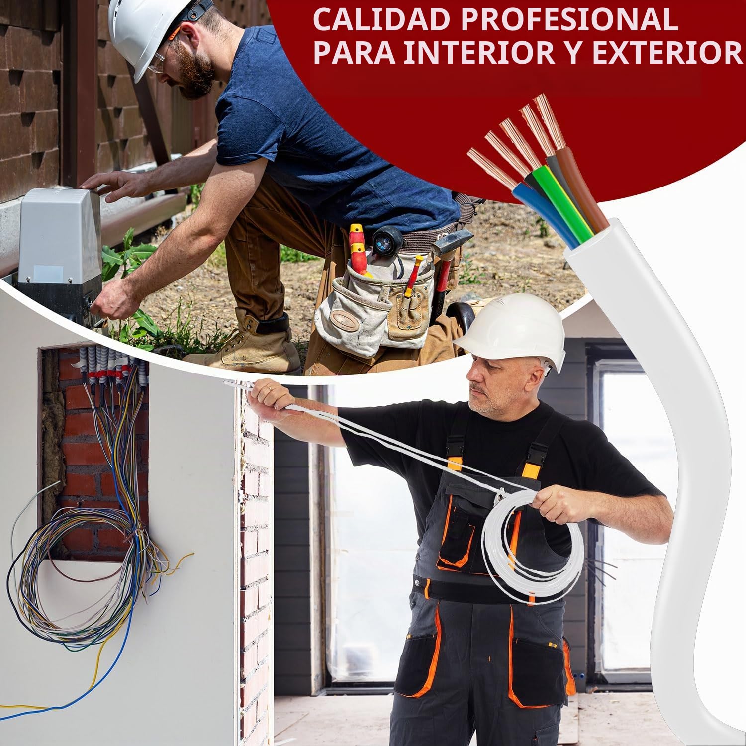 MAS Premium De 5 a 100 m de manguera de plástico H05VV-F 2, 3 o 5 x 0,75; x1; x1,5 o x2,5 y 4G0,75, cable flexible para dispositivos (H05VV-F 5G1 WS, 40 m)
