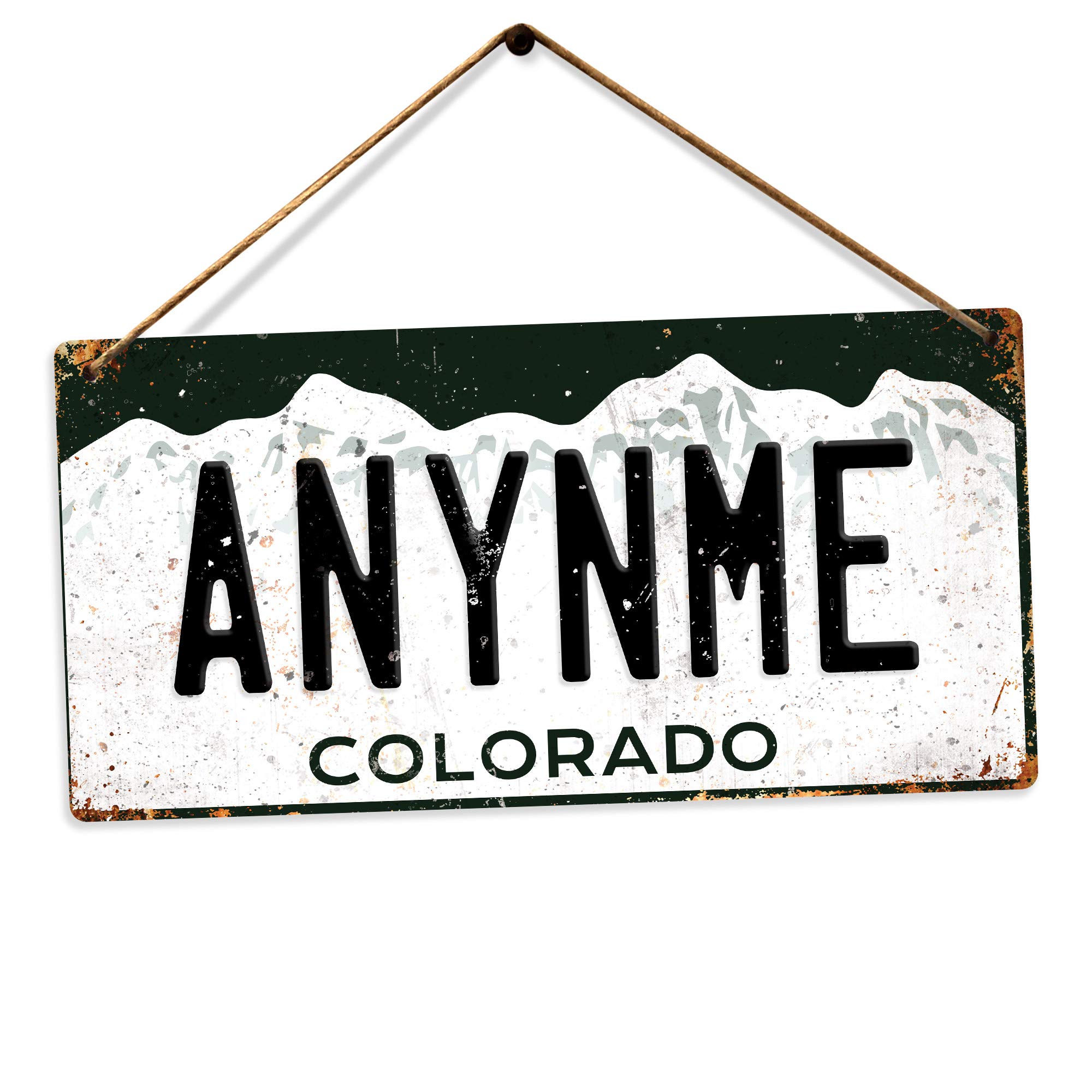 Toasted Merch Colorado Personalised American Number Plates - Custom – Holes And Twine | Printed Metal Wall Sign Plaque Show Plate
