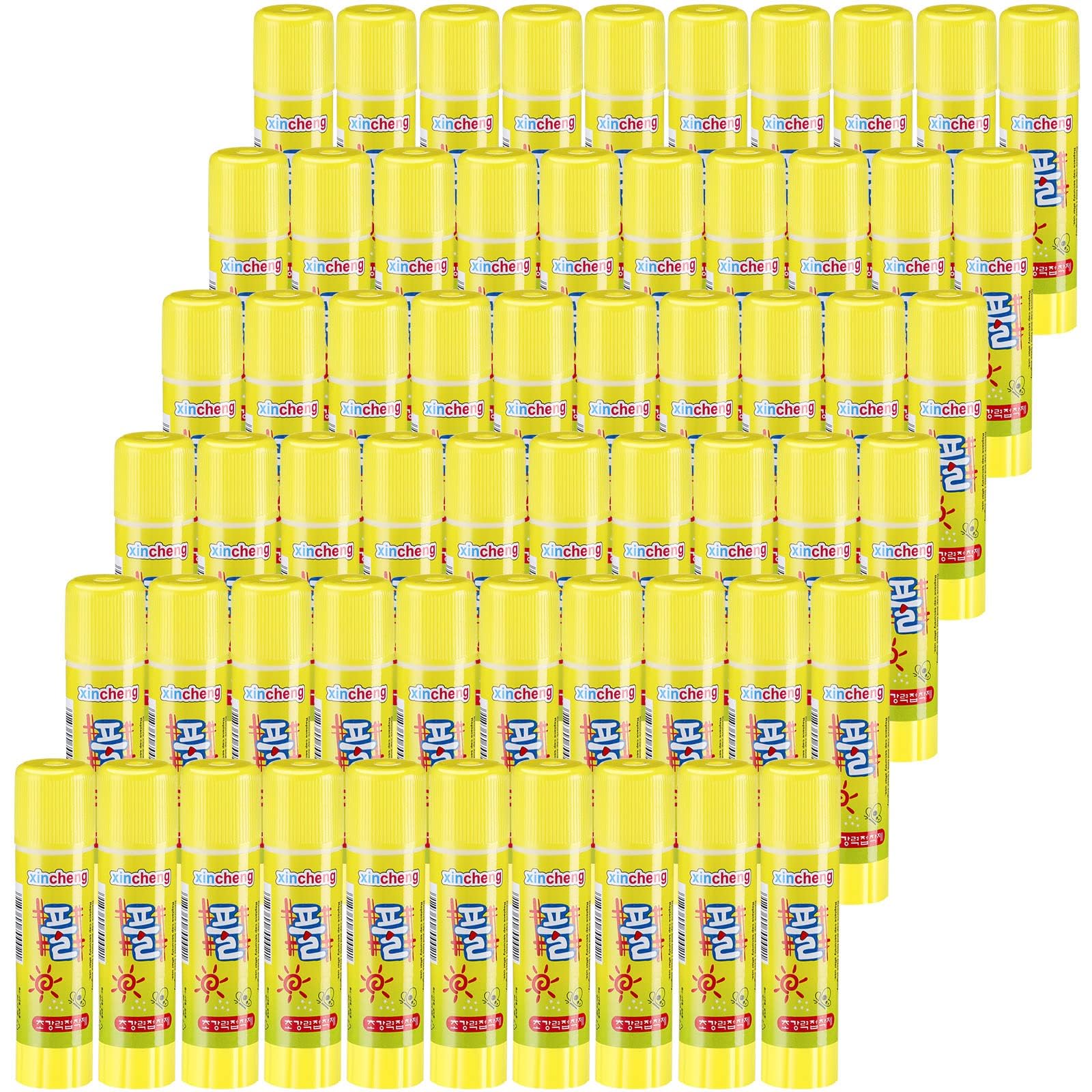 NALACAL White Glue Stick, Washable Glue Stick for Crafts Home School Classroom Students Teachers Employees Scrapbooking Crafting Supplies, Art Supplies Safe Easy to Spread Adhesive (60, 0.24 Ounce)