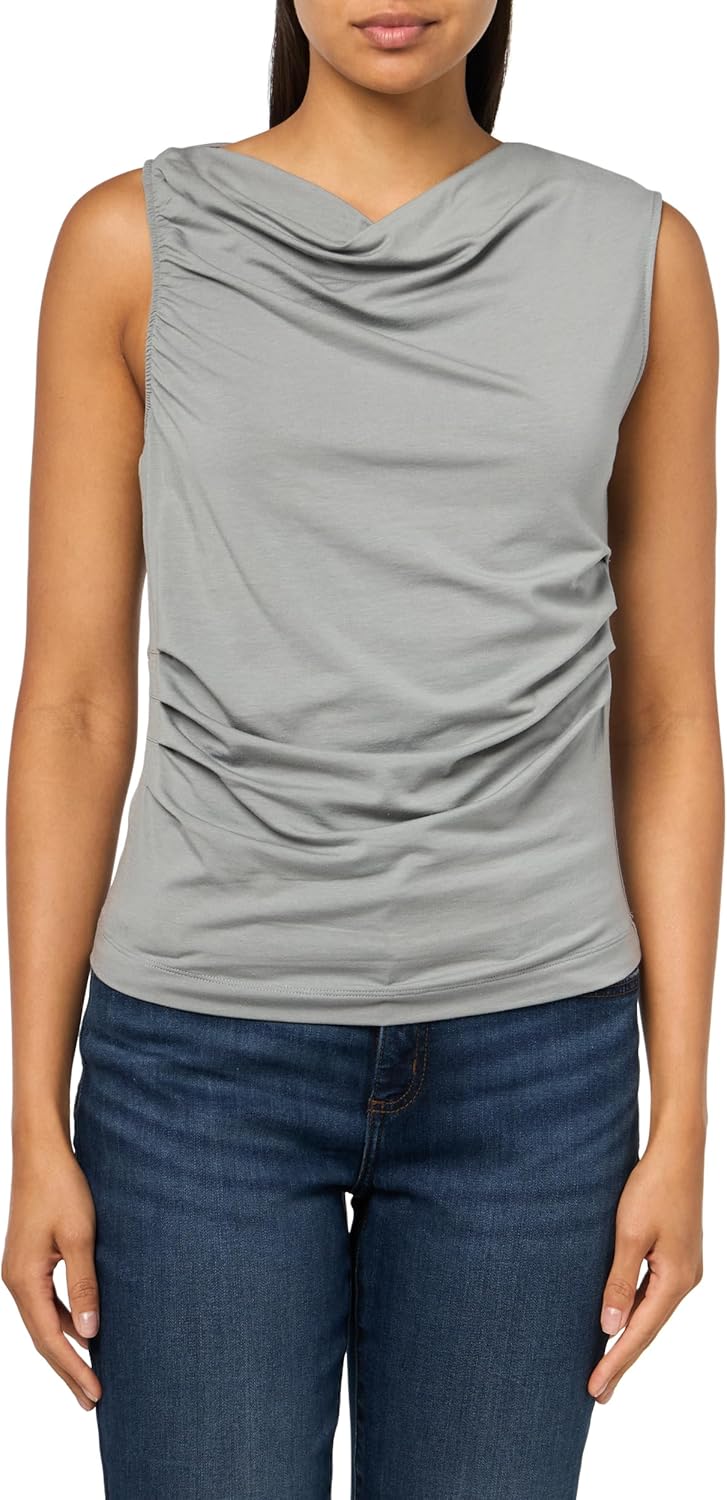 BOSS Women's Enima Asymmetric Jersey Top